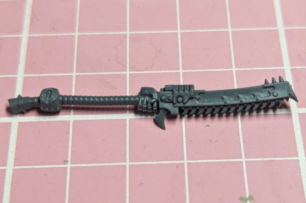 Nostraman Chainglaive from the Nemesis Claw Kill Team sprue