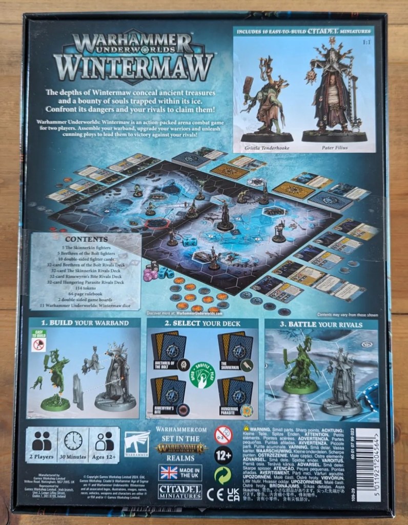 Warhammer Underworlds Wintermaw Box Set Back Cover