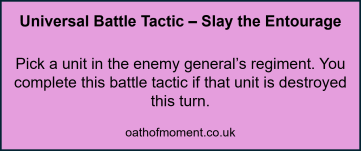 Age of Sigmar 4th Edition Battle Tactic Slay the Entourage